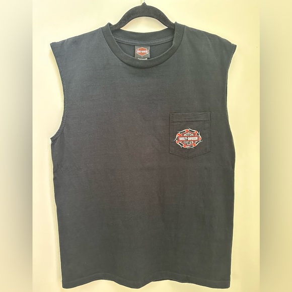 Vintage Y2K Harley-Davidson Muscle T-Shirt Sz Large - Picture 1 of 7